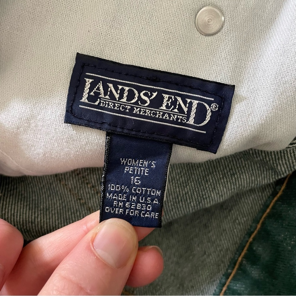 Vintage Lands’ End Womens‎ Hunter Green Straight Leg Jeans NOS 16 Petite READ** - Picture 11 of 13